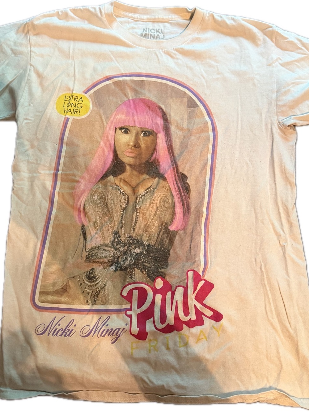 Nicki Minaj Pink Graphic Tee with Portrait